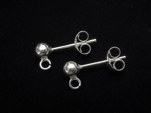 [Video]Earstuds & Earnuts with Silver925 Ring [3mm][4mm][5mm] No coating 2pairs
