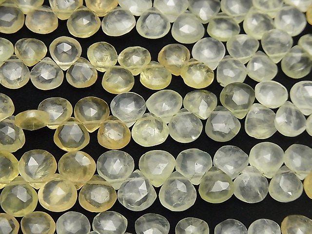[Video] High Quality Prehnite AA++ Chestnut Faceted Briolette half or 1strand beads (aprx.7inch / 17cm)