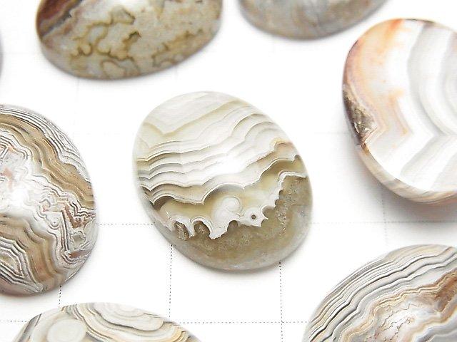 [Video] Mexican Agate Oval Cabochon 20x15mm 2pcs