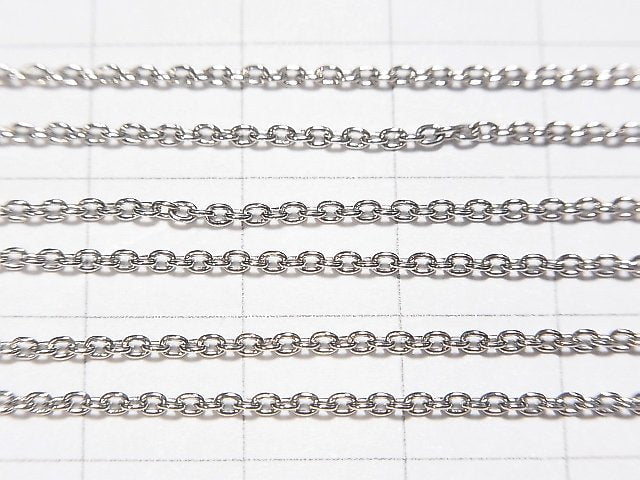 Silver925  Cable Chain  1.5mm Rhodium Plated  [18cm][40cm][45cm][50cm][60cm] 1pc