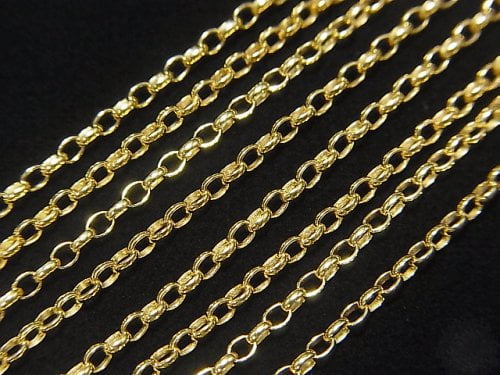 Silver925 Long Rolo Chain 1.8mm 18KGP [40cm][45cm][50cm][60cm] Necklace 1pc