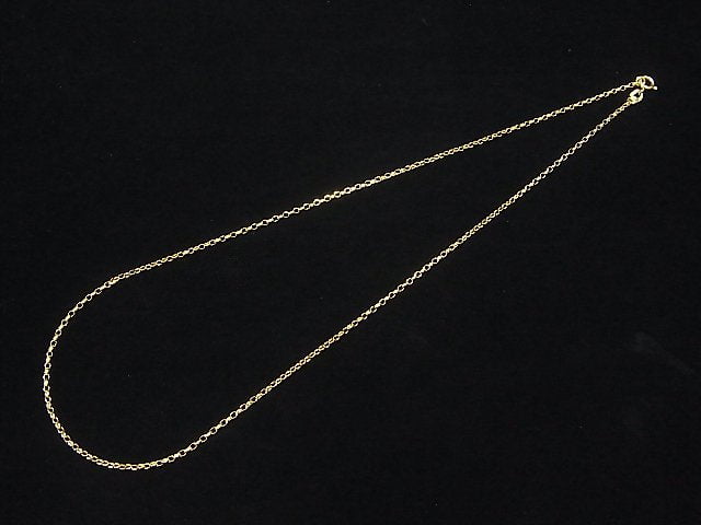 Silver925 Long Rolo Chain 1.8mm 18KGP [40cm][45cm][50cm][60cm] Necklace 1pc