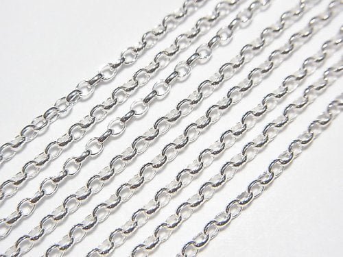 Silver925 Long Rolo Chain 1.8mm Pure Silver Finish [40cm][45cm][50cm][60cm] Necklace 1pc