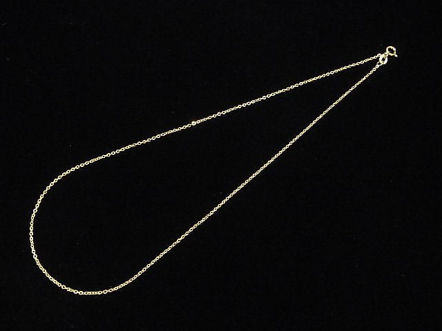 Silver925 Flat Cable Chain 1.3mm 18KGP [40cm][45cm][50cm][60cm] Necklace 1pc