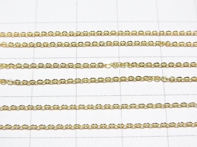 Silver925 Flat Cable Chain 1.2mm 18KGP [40cm][45cm][50cm][60cm] Necklace 1pc