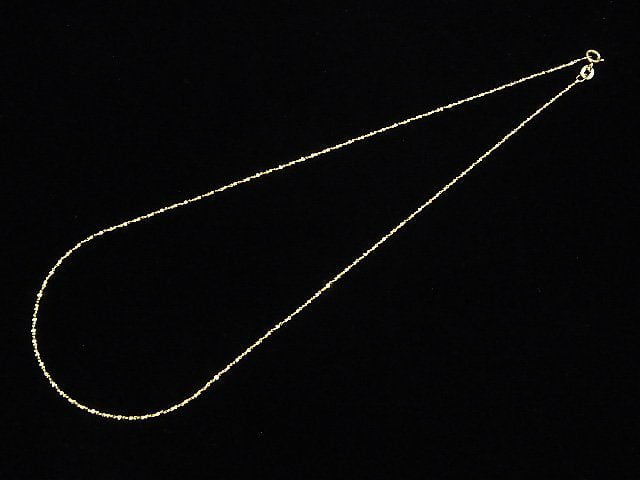 Silver925 Twist (S) Chain 0.8mm 18KGP [40cm][45cm][50cm] Necklace 1pc
