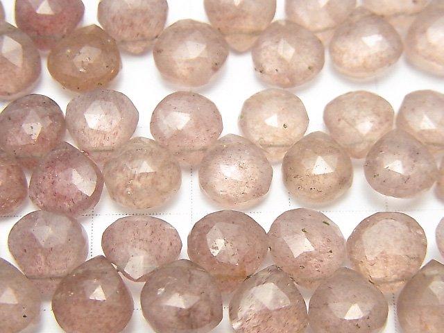 [Video] High Quality Pink Epidote AA++ Chestnut Faceted Briolette half or 1strand beads (aprx.7inch / 18cm)