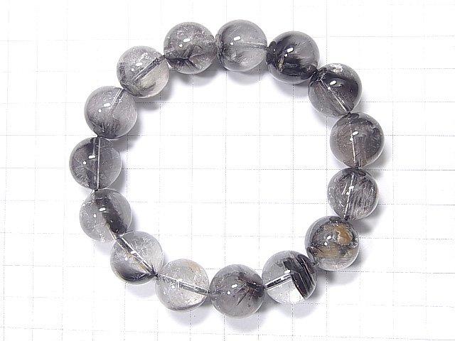 [Video] [One of a kind] Platinum Rutilated Quartz AAA- Round 14.5mm Bracelet NO.27