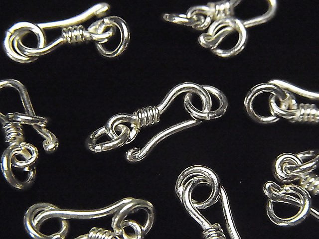 Silver925 U Hook with Jump Ring 12x5mm White Silver 1pc