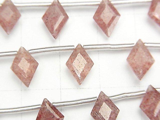 [Video] High Quality Pink Epidote AA++ Diamond Faceted 11x7mm 1strand (8pcs)