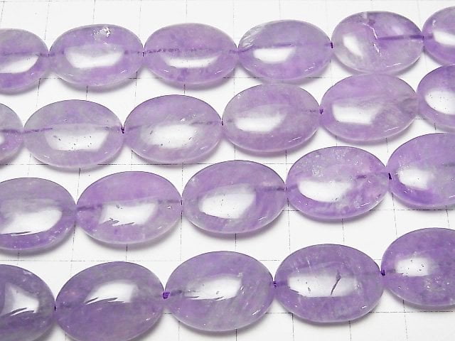 [Video] Lavender Amethyst AA++ Oval 20x15mm 1/4 or 1strand beads (aprx.15inch/36cm)
