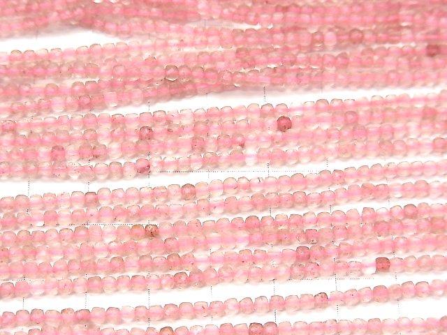 [Video] High Quality! Pink Epidote AAA- Cube Shape 2x2x2mm 1strand beads (aprx.15inch / 37cm)