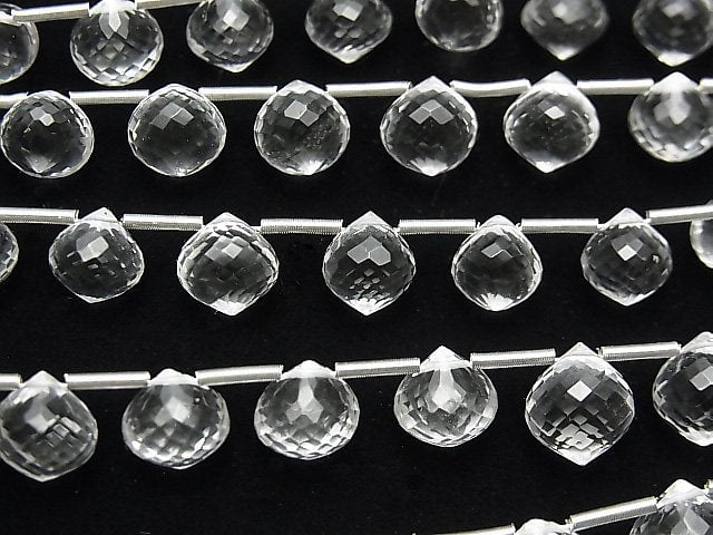 [Video] MicroCut High Quality Crystal AAA Onion Faceted Briolette half or 1strand (8pcs )
