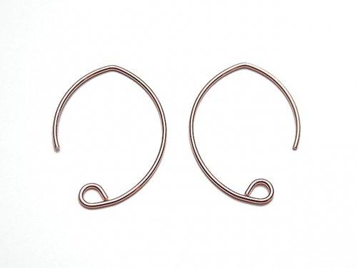 14KGF Pink Gold Filled Earwire 23x16mm 1pair