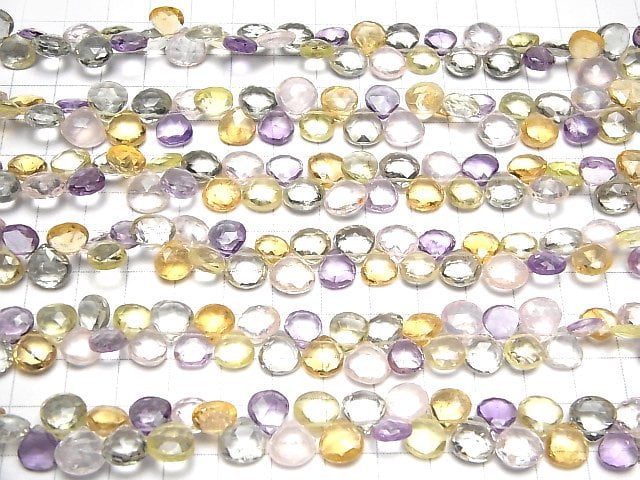 [Video] High Quality Mixed Stone AAA- Chestnut Faceted Briolette half or 1strand beads (aprx.7inch / 18cm)