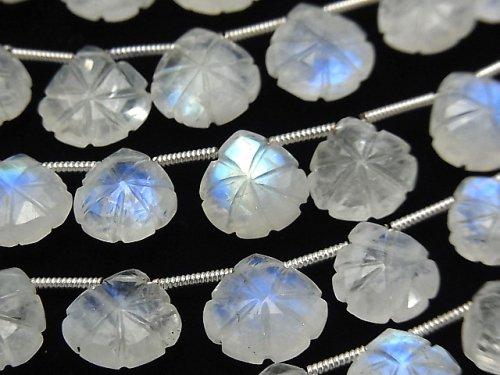 [Video] High Quality Rainbow Moonstone AA++ Carved Chestnut 1strand (18pcs)