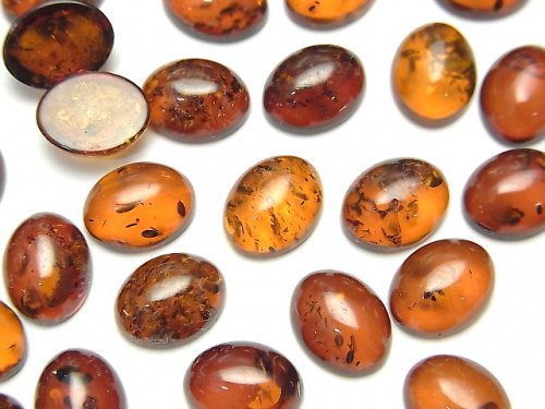 [Video] Cracked Baltic Amber Oval Cabochon 10x8mm 3pcs