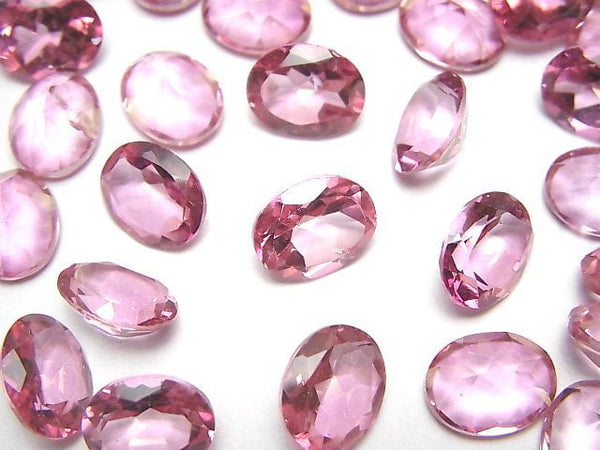 [Video]High Quality Pink Topaz AAA Loose stone Oval Faceted 10x8mm 2pcs