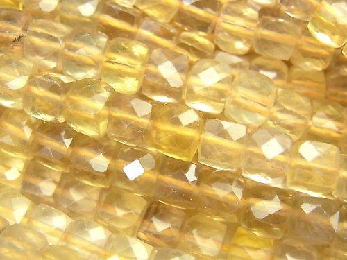 [Video] Golden Fluorite AA++ Cube Shape 6x6x6mm 1strand beads (aprx.15inch / 37cm)