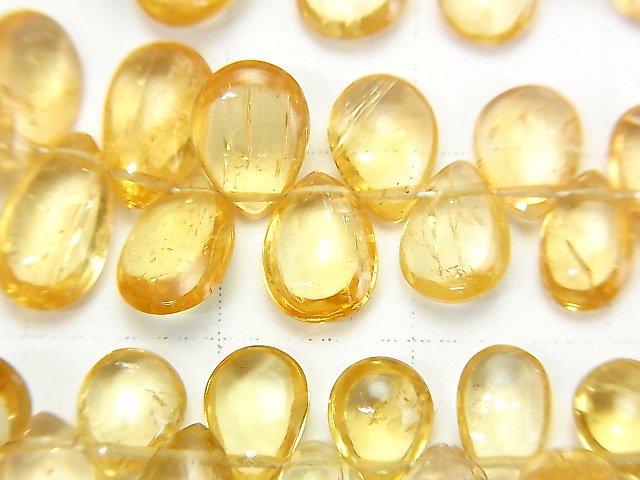 [Video] High Quality Imperial Topaz AAA Pear shape (Smooth) [Light color] half or 1strand beads (aprx.7inch / 18cm)