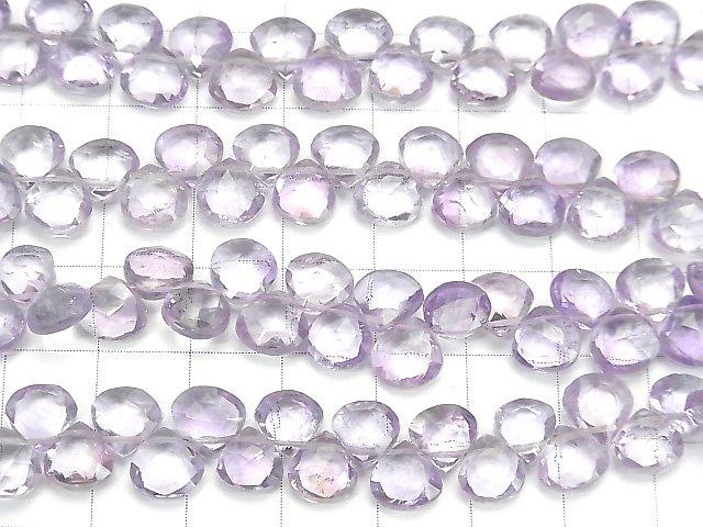 [Video] High Quality Pink Amethyst AA+ Chestnut Faceted Briolette 1strand beads (aprx.7inch / 18cm)