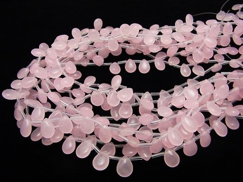 Light pink Jade Pear shape 12x9x5mm half or 1strand beads (aprx.15inch/37cm)