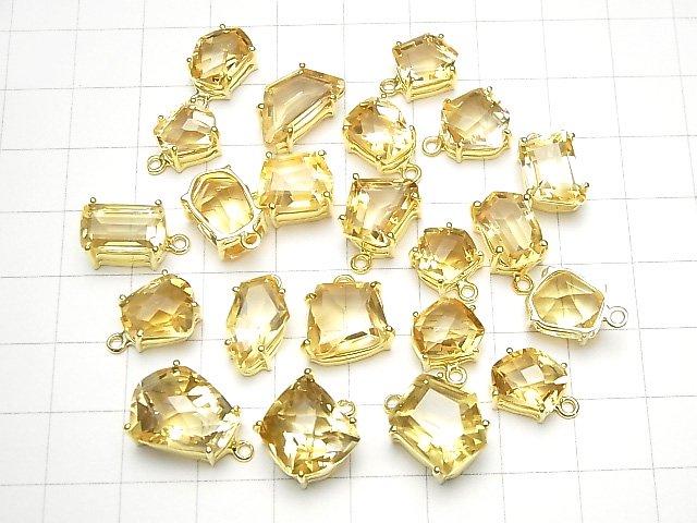 [Video] High Quality Citrine AAA Bezel Setting Fancy Shape Faceted 18KGP 1pc