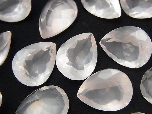 [Video] High Quality Rose Quartz AAA Undrilled Pear shape Faceted 16x12mm 1pc