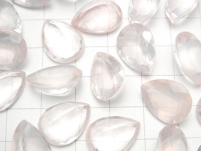 [Video] High Quality Rose Quartz AAA Undrilled Pear shape Faceted 16x12mm 1pc