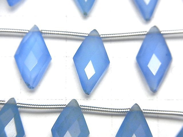 [Video]Blue Chalcedony AAA Diamond Shape 16x8mm 1strand (12pcs )