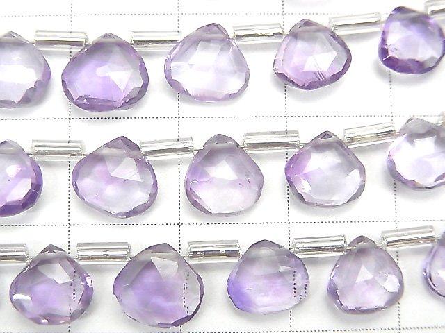 [Video] High Quality Amethyst AA++ Chestnut Faceted Briolette [Light Color] 1strand (21pcs)