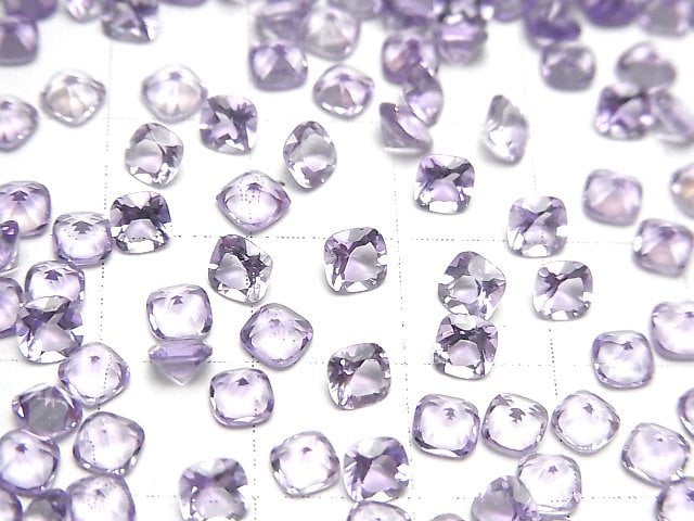 [Video]High Quality Amethyst AAA Loose stone Square Faceted 4x4mm 10pcs