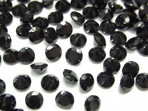 [Video] High Quality Black Spinel AAA Undrilled Round Faceted 5x5mm 5pcs