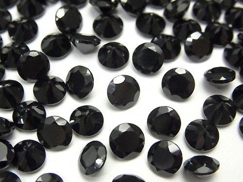 [Video] High Quality Black Spinel AAA Undrilled Round Faceted 6x6mm 5pcs