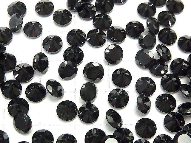 [Video] High Quality Black Spinel AAA Undrilled Round Faceted 6x6mm 5pcs
