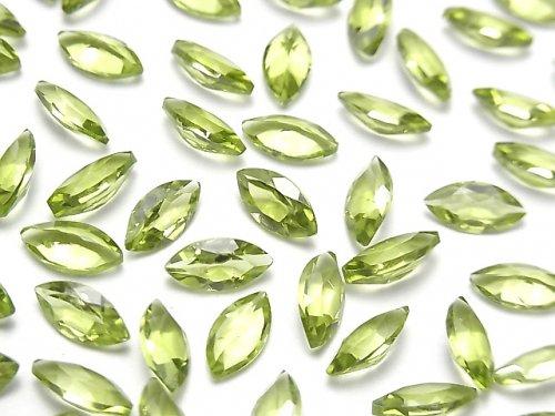 [Video] High Quality Peridot AAA Undrilled Marquise Faceted 10x5mm 5pcs
