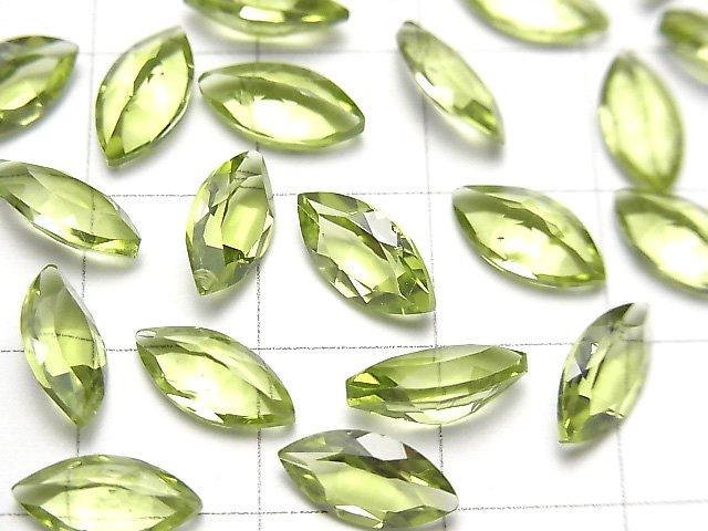 [Video] High Quality Peridot AAA Undrilled Marquise Faceted 10x5mm 5pcs