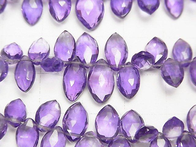 [Video] High Quality Amethyst AAA- Marquise Faceted Briolette half or 1strand beads (aprx.7inch / 18cm)