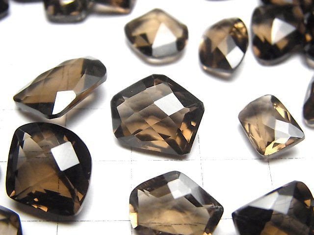 [Video]High Quality Smoky Quartz AAA Loose stone fancy shape Faceted 5pcs