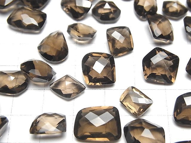 [Video]High Quality Smoky Quartz AAA Loose stone fancy shape Faceted 5pcs