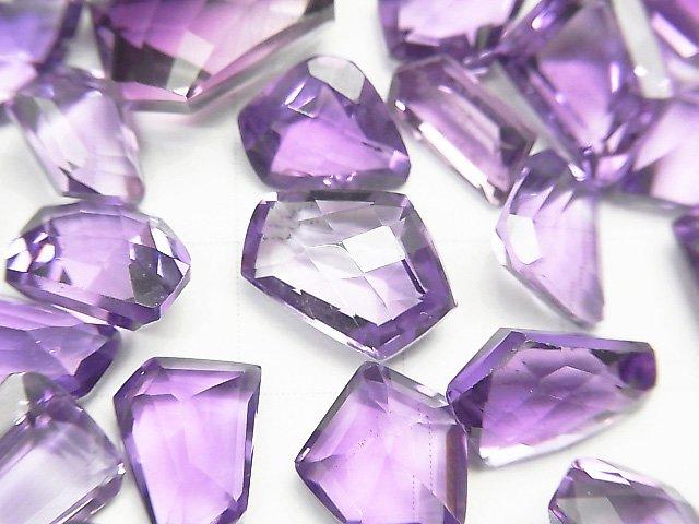 [Video] High Quality Amethyst AAA- Undrilled Fancy Shape Faceted 3pcs