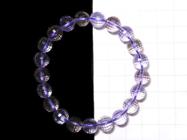 [Video] [One of a kind] High Quality Ametrine AAA- Mirror Faceted Round 9mm Bracelet NO.111