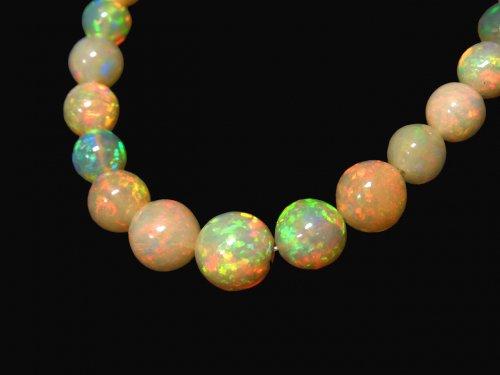 [Video] [One of a kind] Top Quality Precious Opal AAAAA Round 5-8.5mm Size Gradation 1strand beads (aprx.16inch / 40cm) NO.3