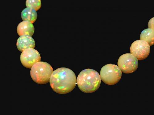[Video] [One of a kind] Top Quality Precious Opal AAAAA Round 5-9mm Size Gradation 1strand beads (aprx.17inch / 41cm) NO.6