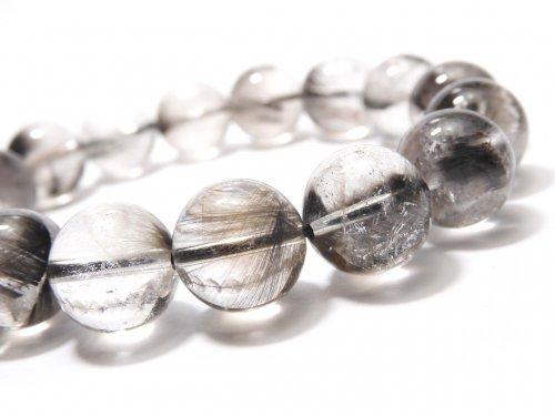 [Video] [One of a kind] Platinum Rutilated Quartz AAA- Round 13mm Bracelet NO.36