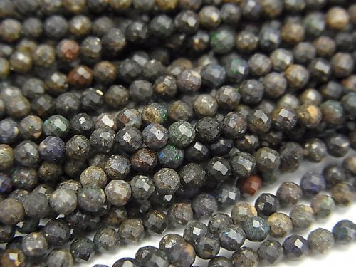 [Video] High Quality! Matrix Opal AA+ Faceted Round 2mm 1strand beads (aprx.15inch/37cm)