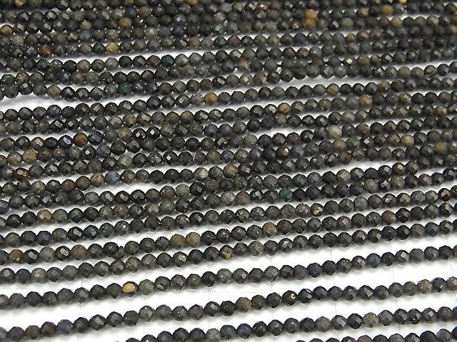 [Video] High Quality! Matrix Opal AA+ Faceted Round 2mm 1strand beads (aprx.15inch/37cm)