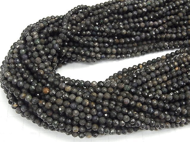 [Video] High Quality! Matrix Opal AA+ Faceted Round 3mm 1strand beads (aprx.15inch/36cm)