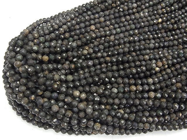[Video] High Quality! Matrix Opal AA+ Faceted Round 4mm half or 1strand beads (aprx.15inch/37cm)