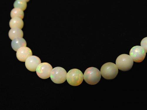 [Video] [One of a kind] High Quality Precious Opal AAAA Round 2.5-4.5mm Size Gradation Necklace NO.5